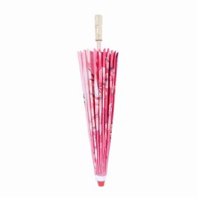 Women Handmade Umbrella Windproof Chinese Classical Dance Umbrella(Pink) (Color: Pink)